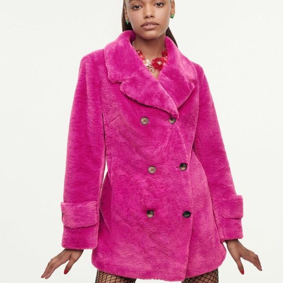 Betsey Johnson-Betseyest Faux Fur Jacket- Small - Picture 2 of 3